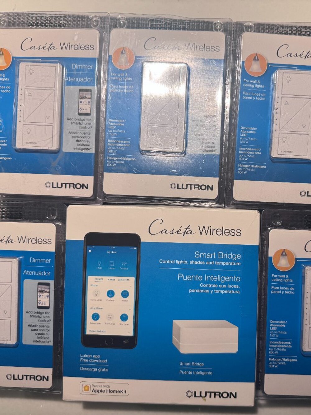 Lutron Caseta Wireless Switches (5) & Smart Bridge